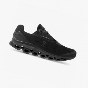 Black On Cloudstratus Men Road Running Shoes | GAOD14652