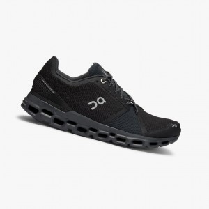 Black On Cloudstratus Men Road Running Shoes | QTEL45908