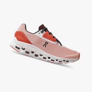 Rose / Red On Cloudstratus Women Road Running Shoes | ZOHS14809