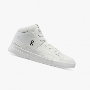 White On The Roger Clubhouse Mid Men Running Shoes | QLHN16782