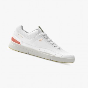 White / Coral On The Roger Centre Court Men Sneakers | VOIQ54168