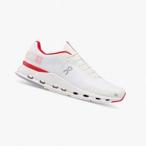 White / Red On Cloudnova Form Men Running Shoes | OFNJ02314