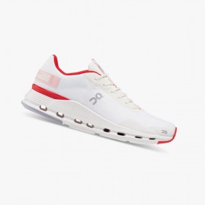 White / Red On Cloudnova Form Women Running Shoes | CBZP45296