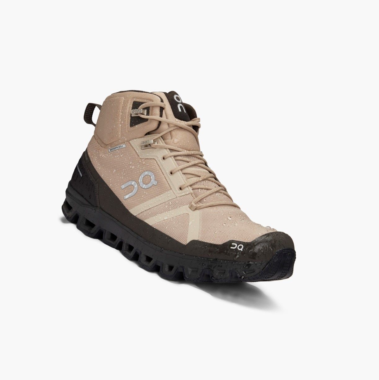 Beige On Cloudrock Waterproof Men Hiking Boots | INEG65021