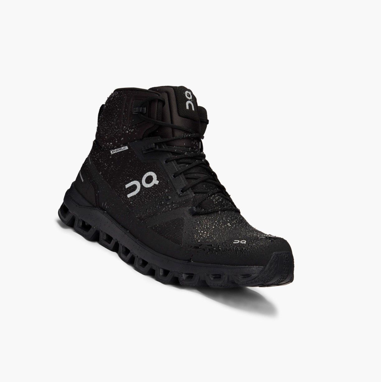 Black On Cloudrock Waterproof Men Hiking Boots | WDZA67415