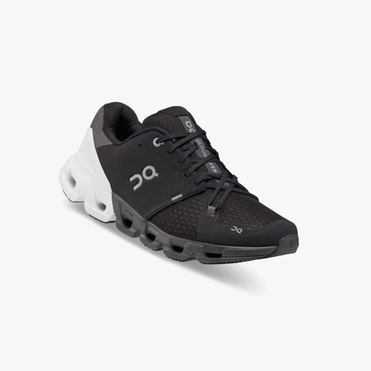 Black / White On Cloudflyer 4 Men Running Shoes | FUJD57083