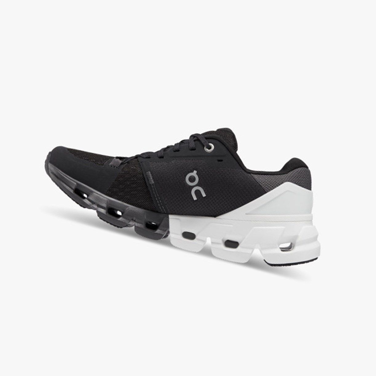 Black / White On Cloudflyer 4 Wide Men Running Shoes | FQWK02371