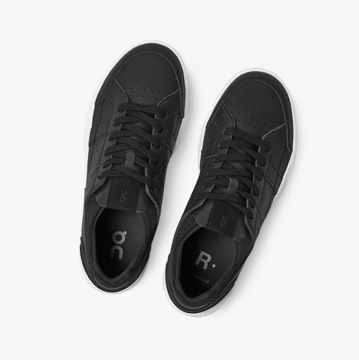 Black / White On The Roger Clubhouse Men Sneakers | EBAN71483