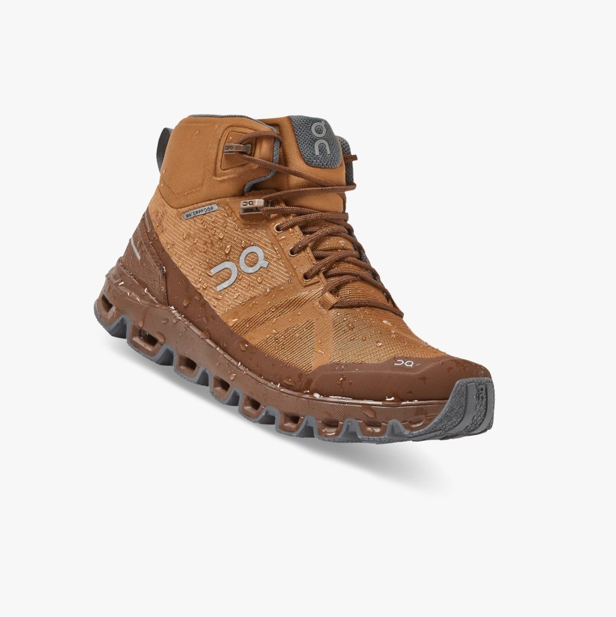 Brown On Cloudrock Waterproof Women Hiking Boots | RLME64739