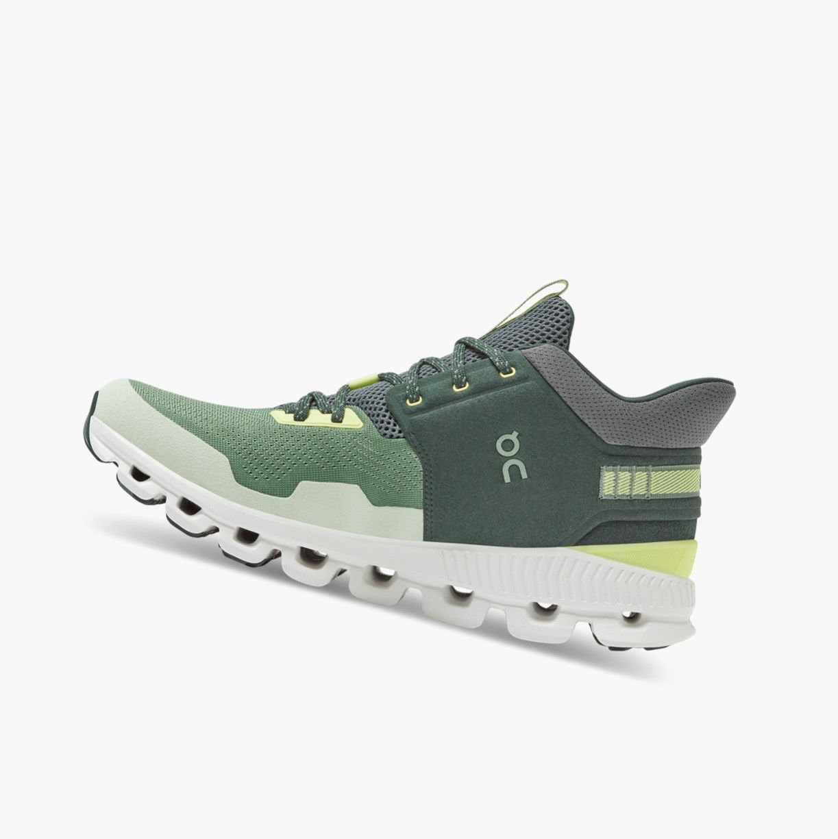 Green On Cloud Hi Edge Men Road Running Shoes | JXWP71804