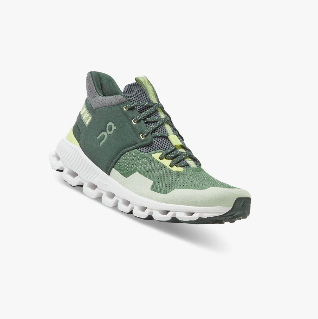 Green On Cloud Hi Edge Men Road Running Shoes | JXWP71804