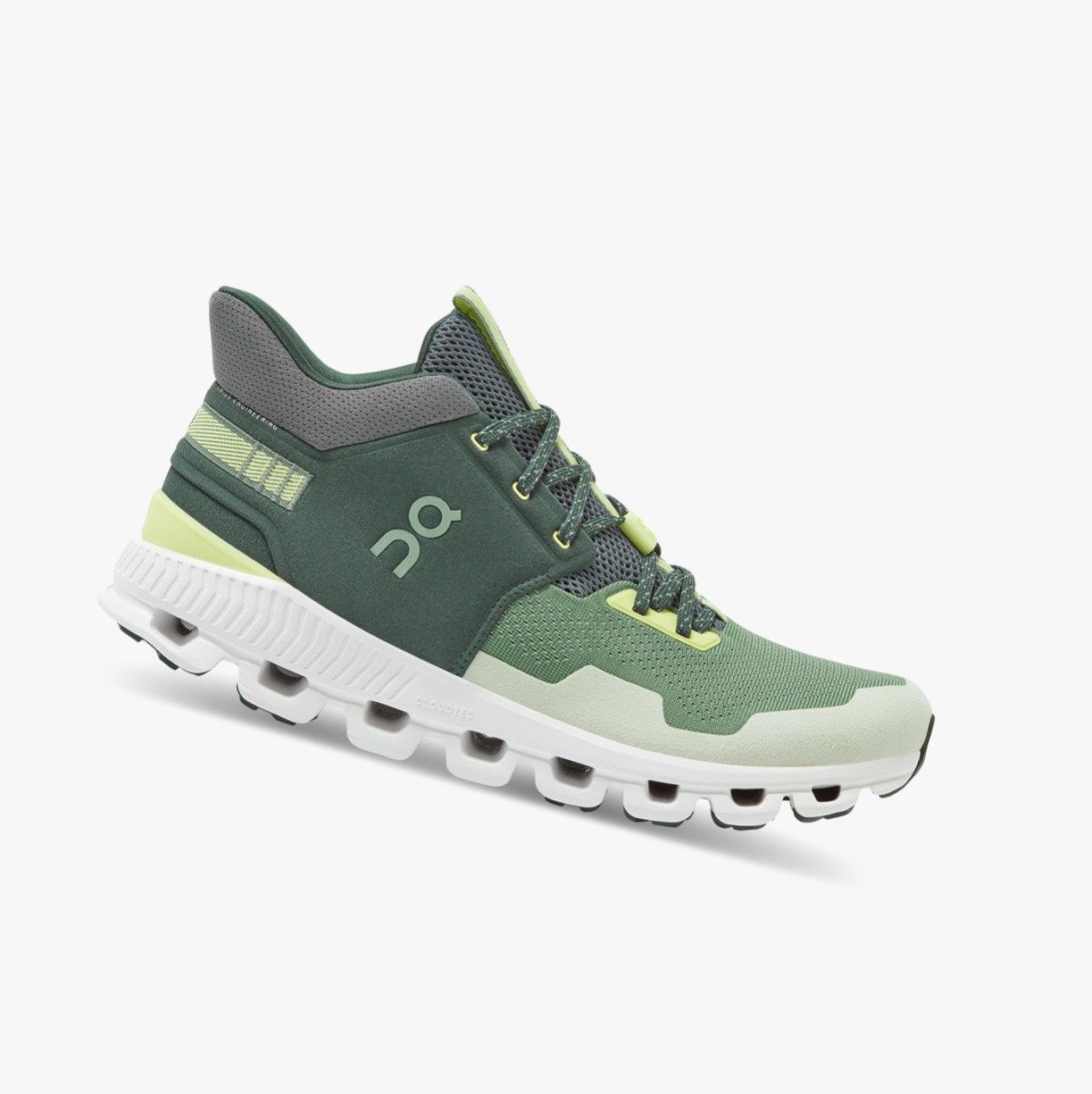 Green On Cloud Hi Edge Men Road Running Shoes | JXWP71804