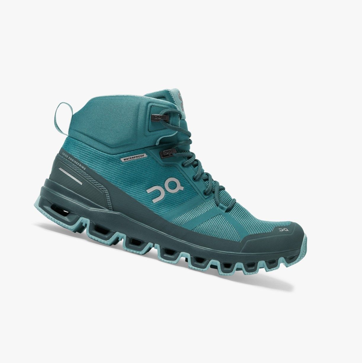 Green On Cloudrock Waterproof Women Hiking Boots | VBOK06729