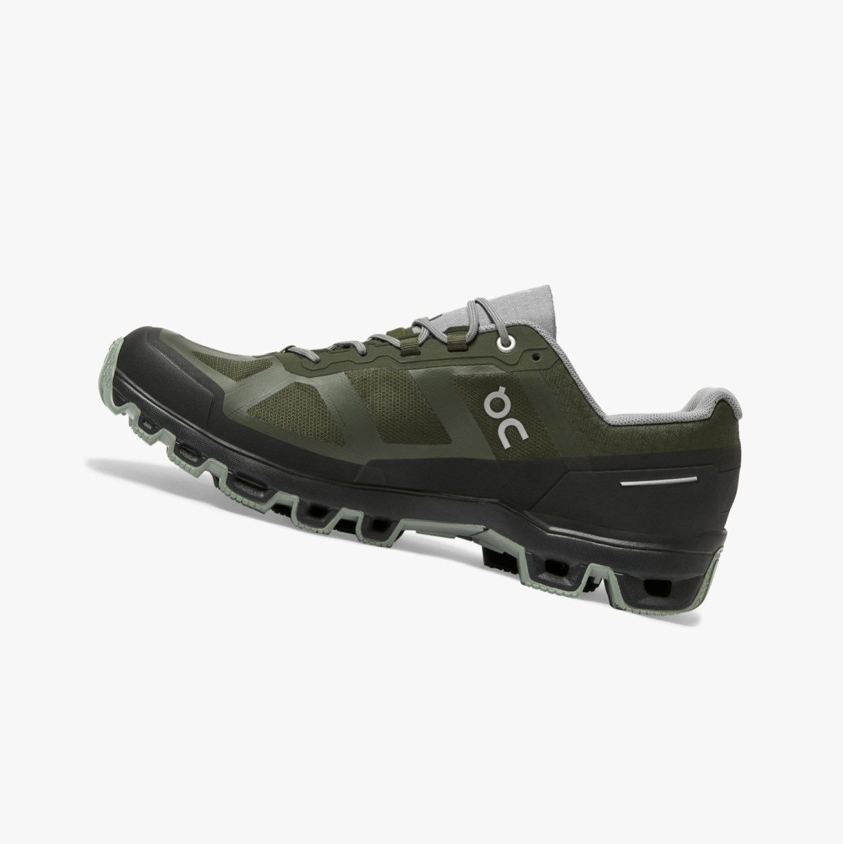 Green On Cloudventure Waterproof Men Trail Running Shoes | OKBJ96102