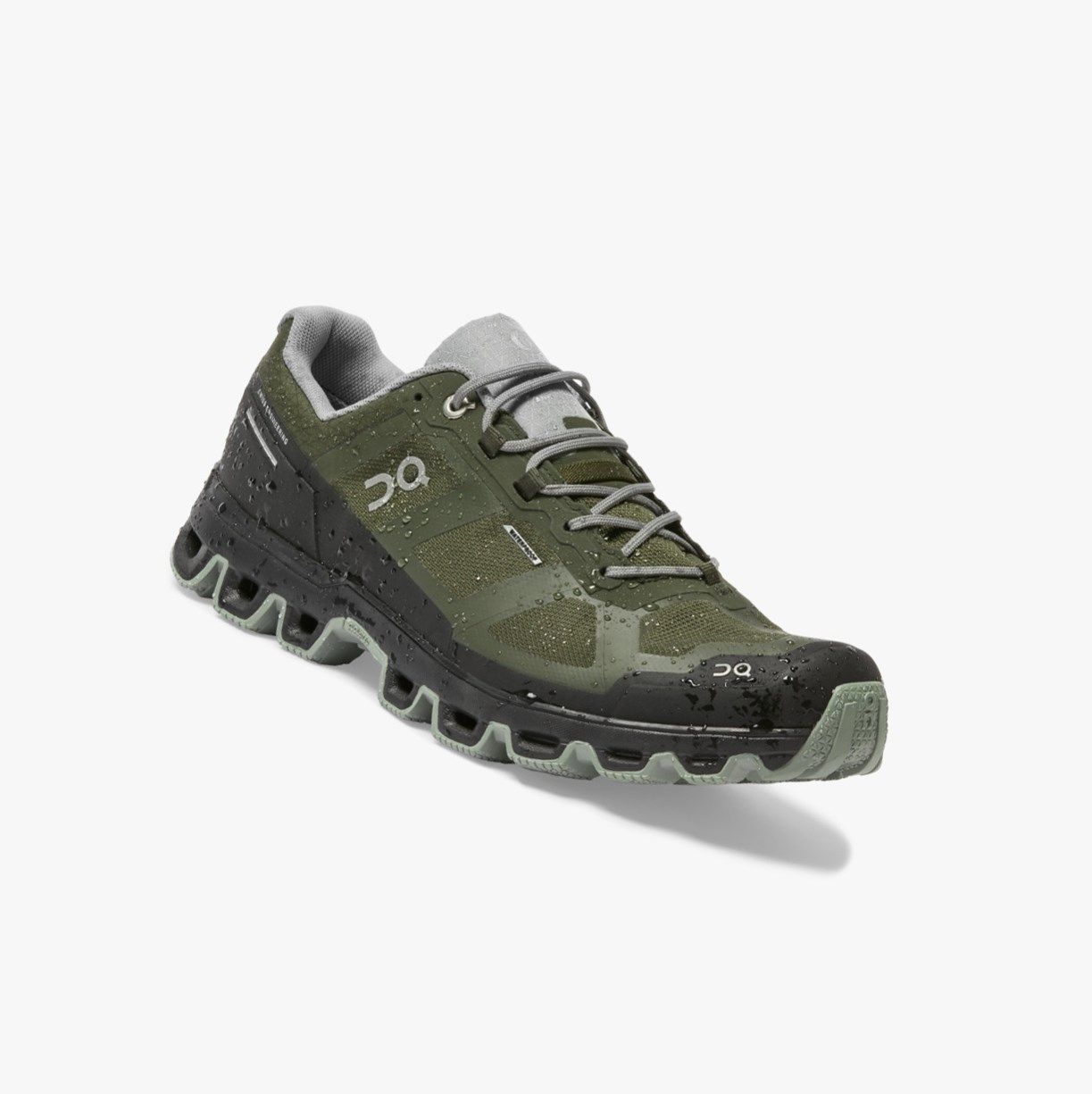 Green On Cloudventure Waterproof Men Trail Running Shoes | OKBJ96102