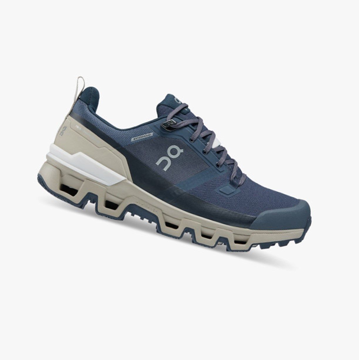 Navy On Cloudwander Waterproof Women Running Shoes | XNVE56892