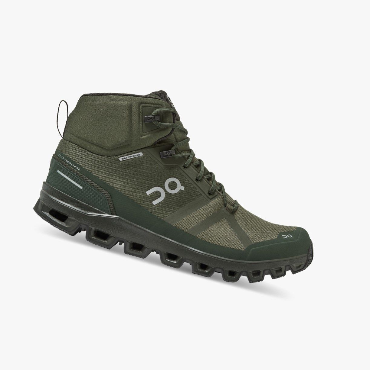 Olive On Cloudrock Waterproof Men Hiking Boots | WJVC95728