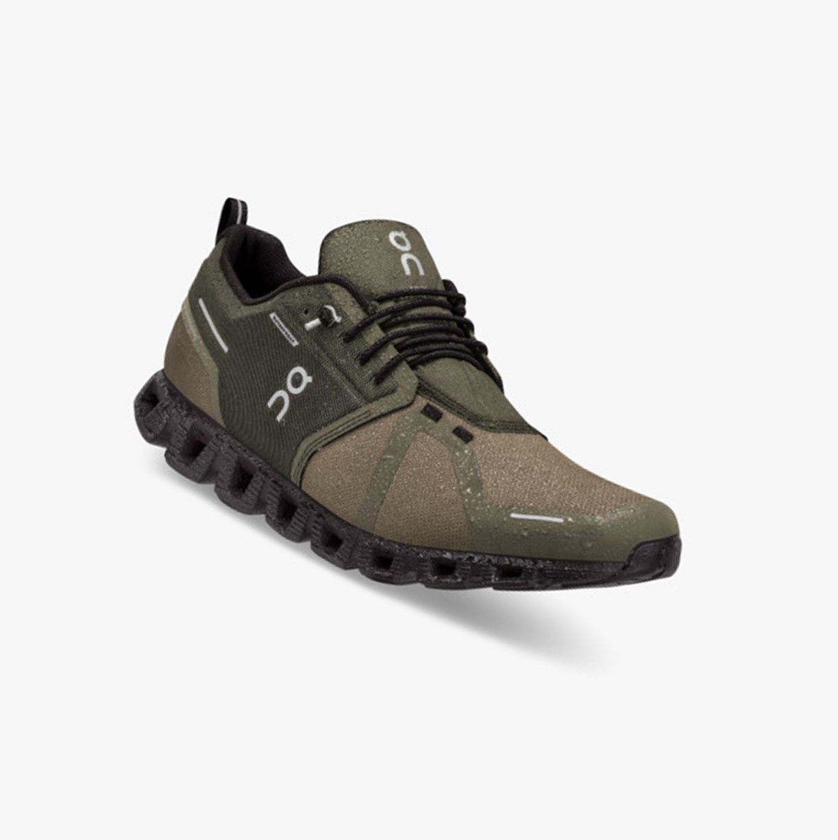 Olive / Black On Cloud 5 Waterproof Men Running Shoes | UZCR87243