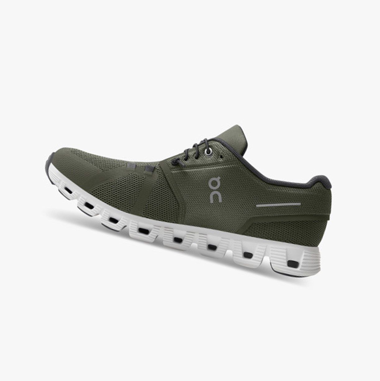 Olive / White On Cloud 5 Men Running Shoes | ZXVU72316