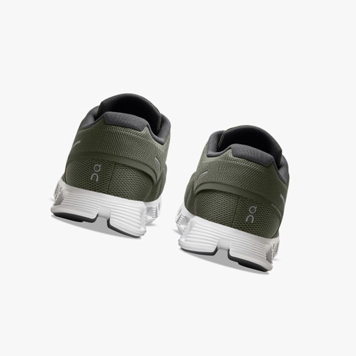 Olive / White On Cloud 5 Men Running Shoes | ZXVU72316