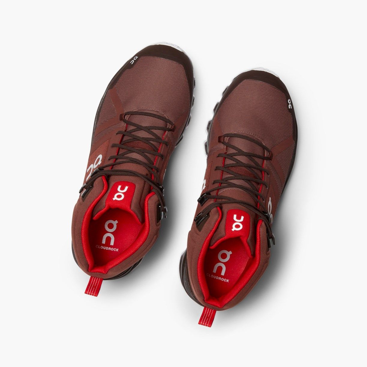 Red On Cloudrock Waterproof Men Hiking Boots | SXBO46093