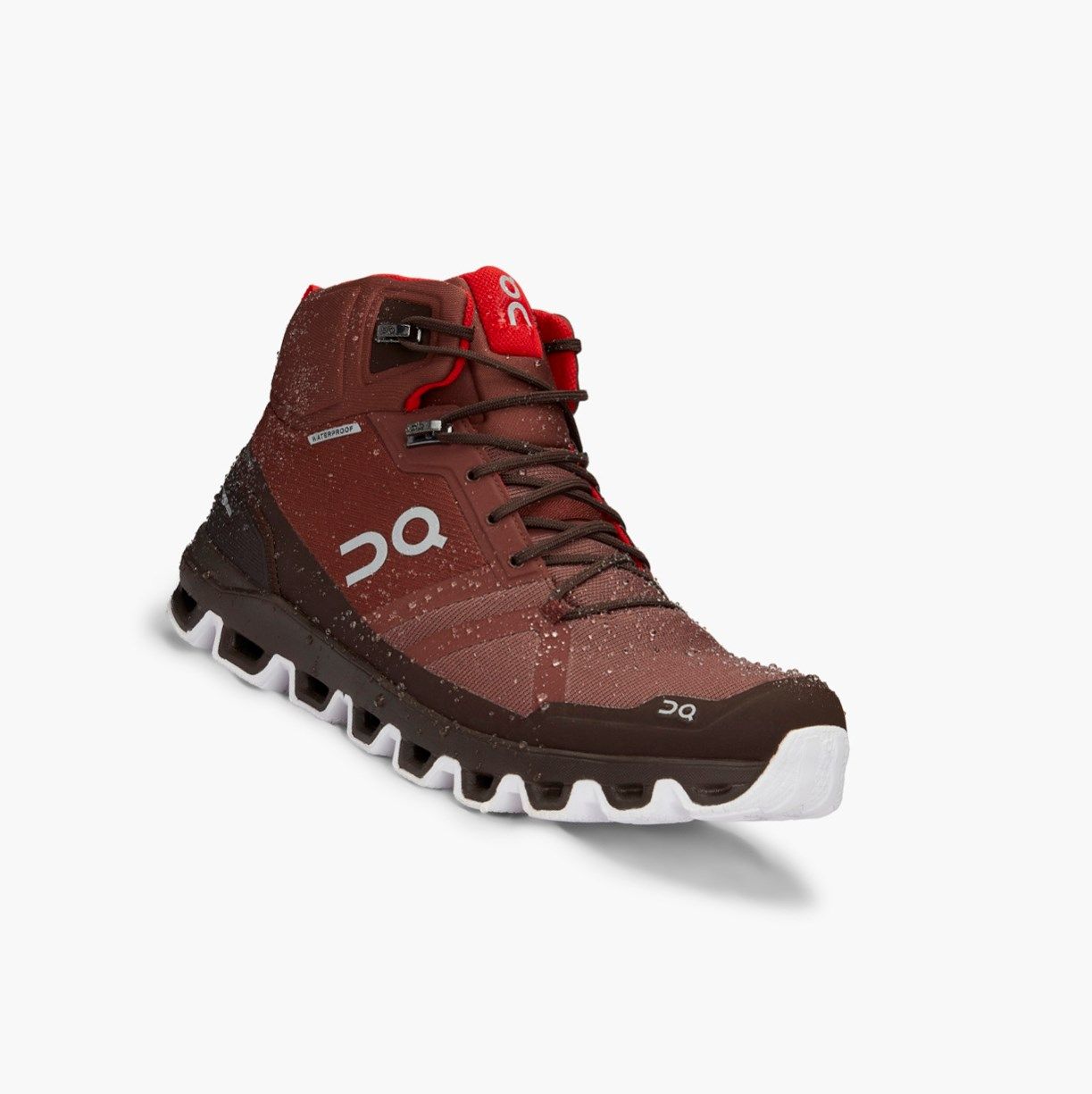 Red On Cloudrock Waterproof Men Hiking Boots | SXBO46093