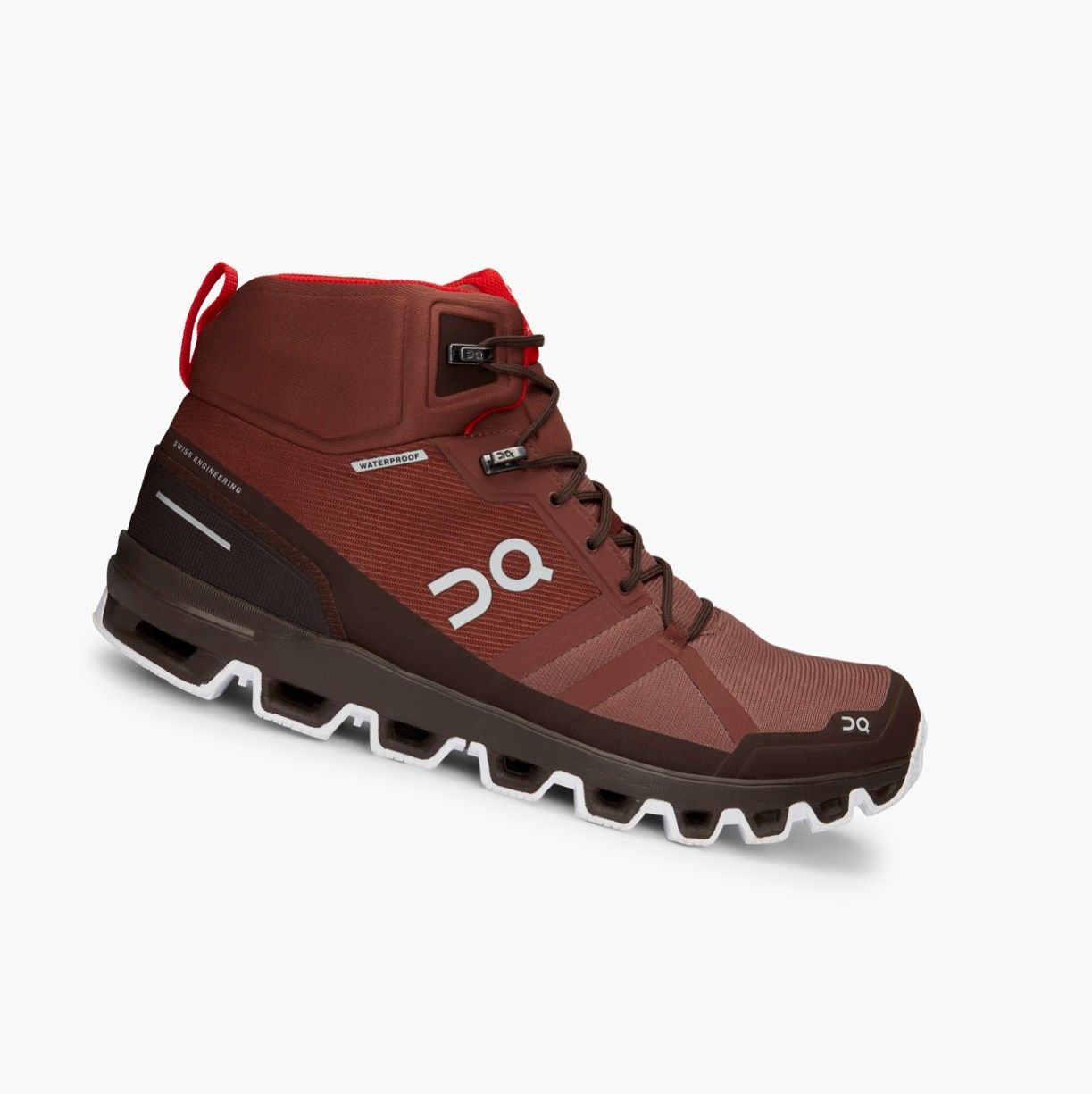 Red On Cloudrock Waterproof Men Hiking Boots | SXBO46093