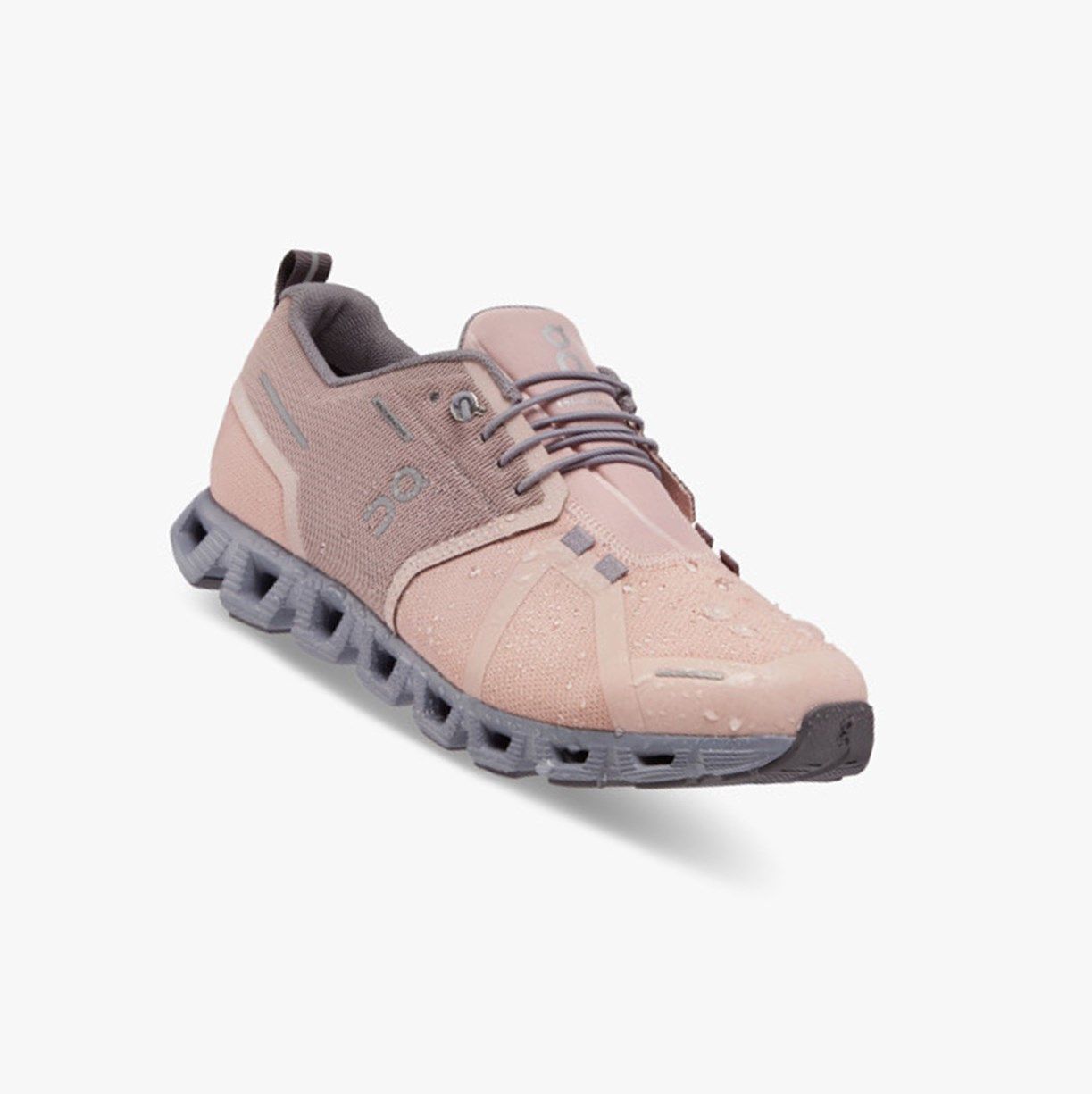 Rose / Khaki On Cloud 5 Waterproof Women Running Shoes | NMLG69137