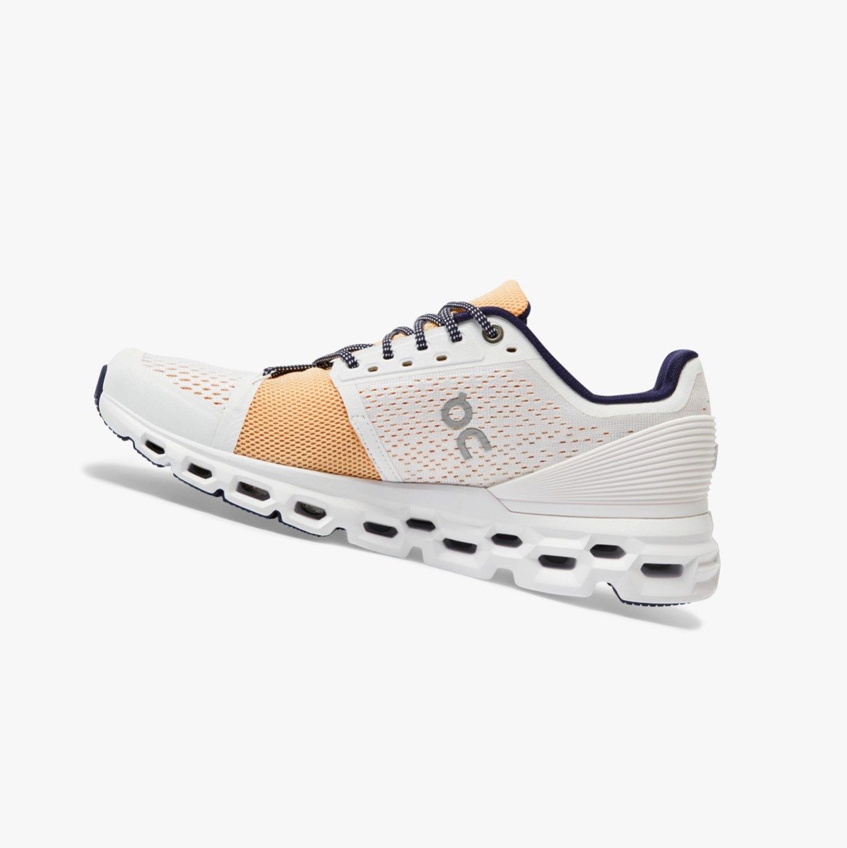 White On Cloudstratus Women Road Running Shoes | RULH04196