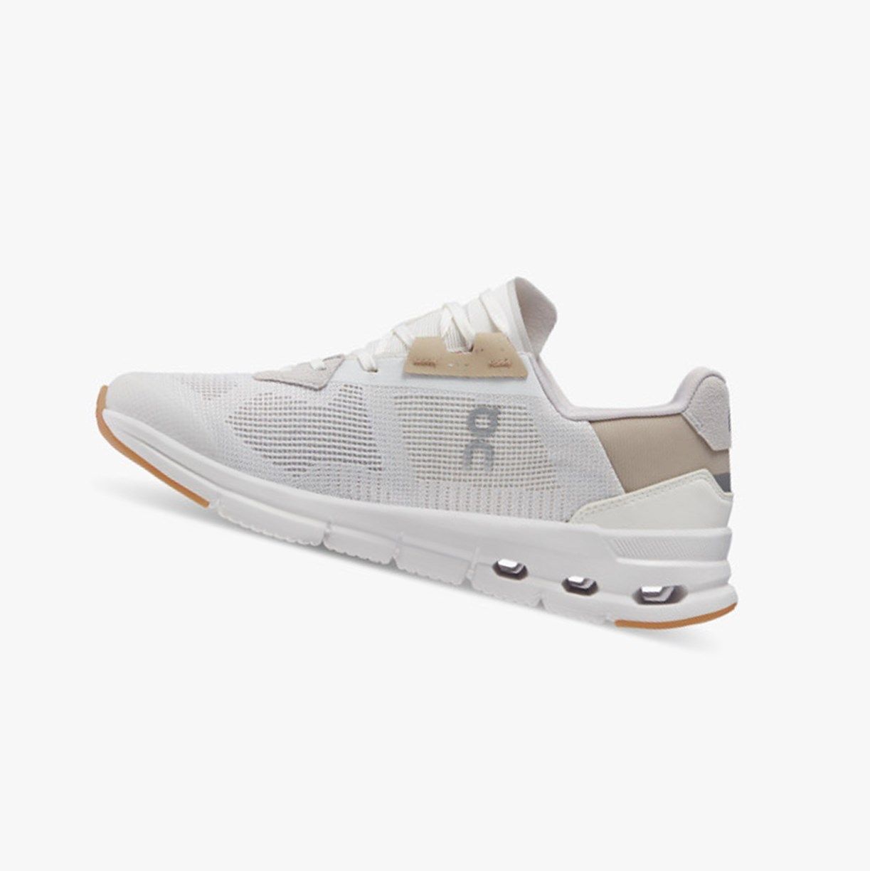 White / Brown On Cloudrift Women Running Shoes | GVRM43196