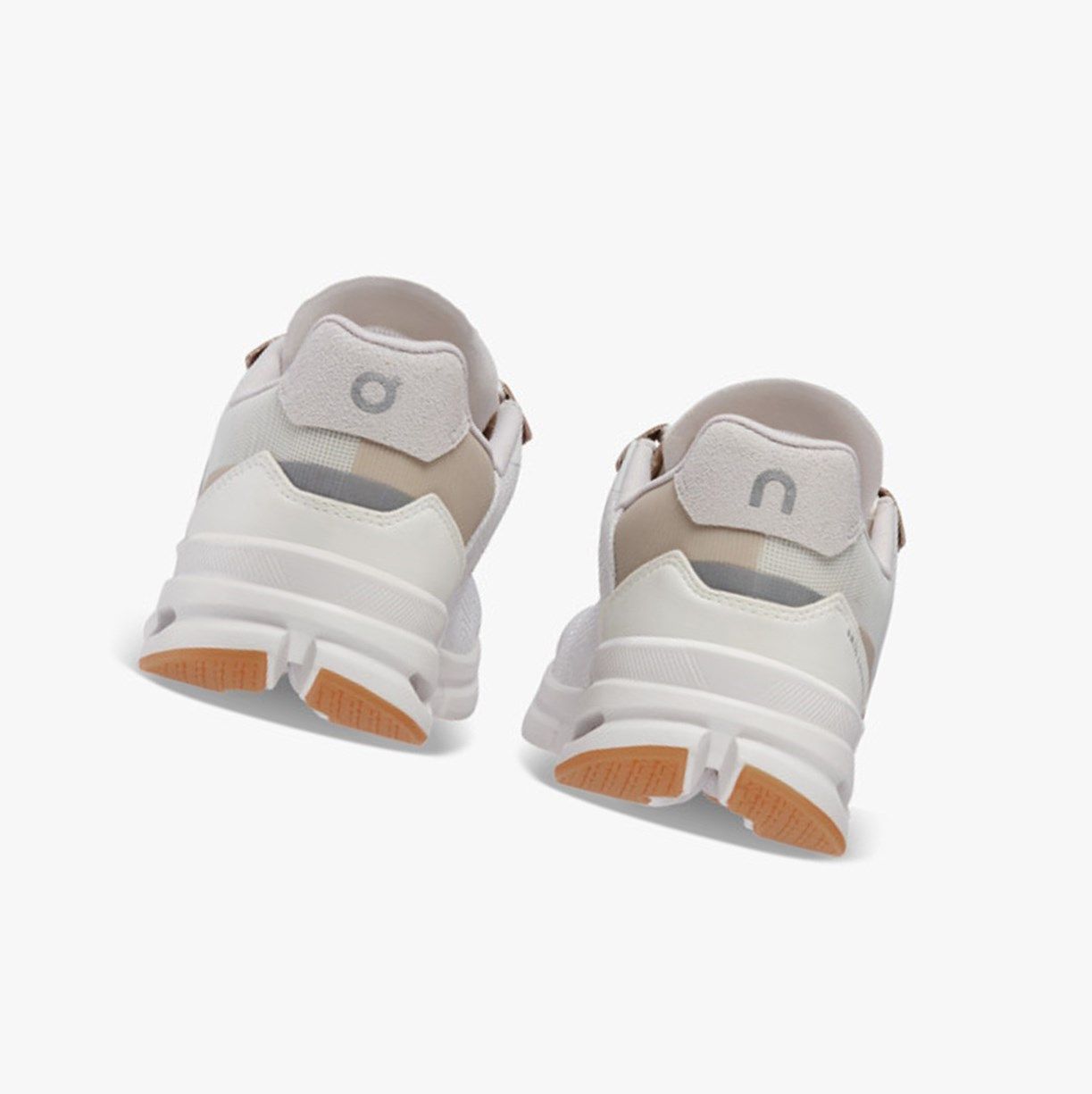 White / Brown On Cloudrift Women Running Shoes | GVRM43196