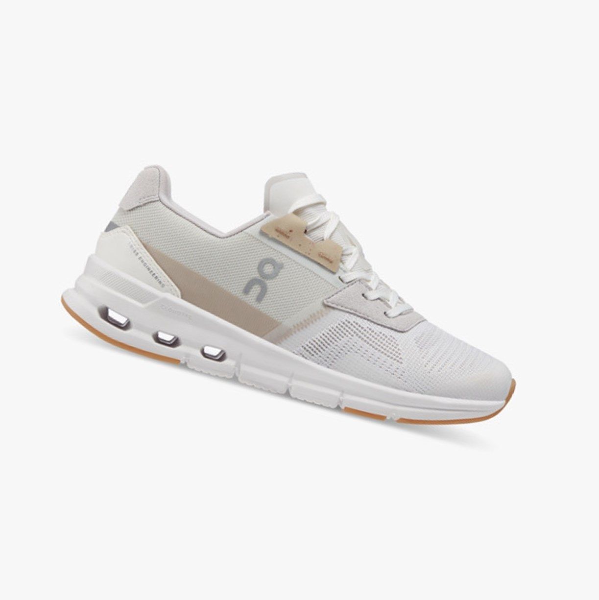 White / Brown On Cloudrift Women Running Shoes | GVRM43196