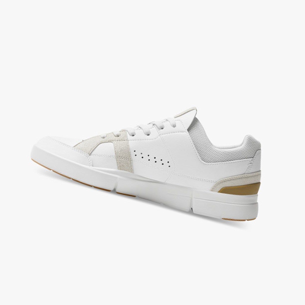 White / Brown On The Roger Clubhouse Men Sneakers | UYGL12098