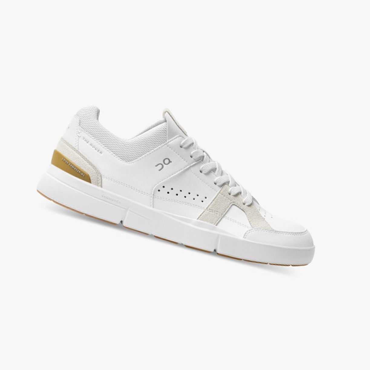 White / Brown On The Roger Clubhouse Men Sneakers | UYGL12098