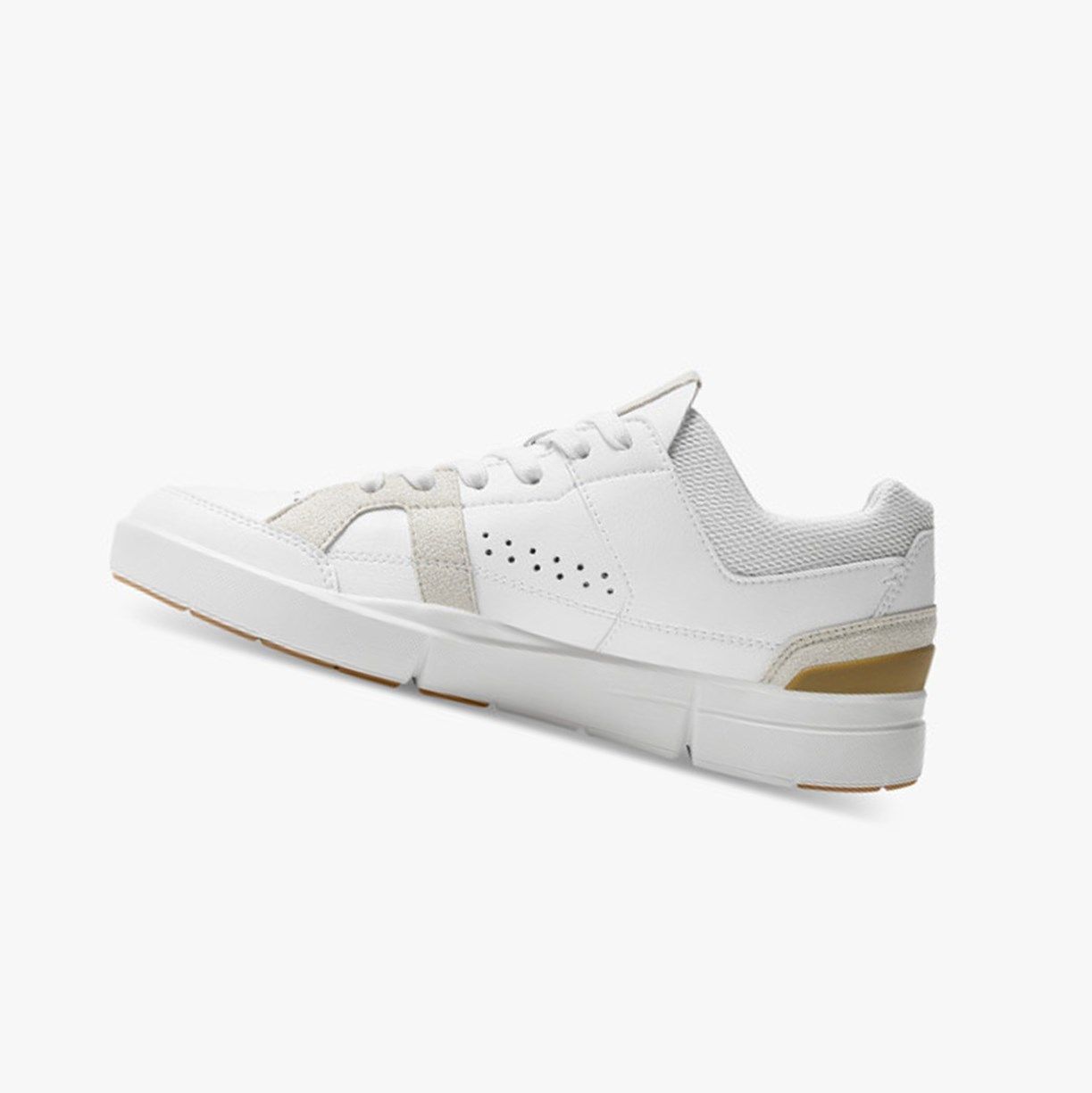 White / Brown On The Roger Clubhouse Women Sneakers | PSJB89317