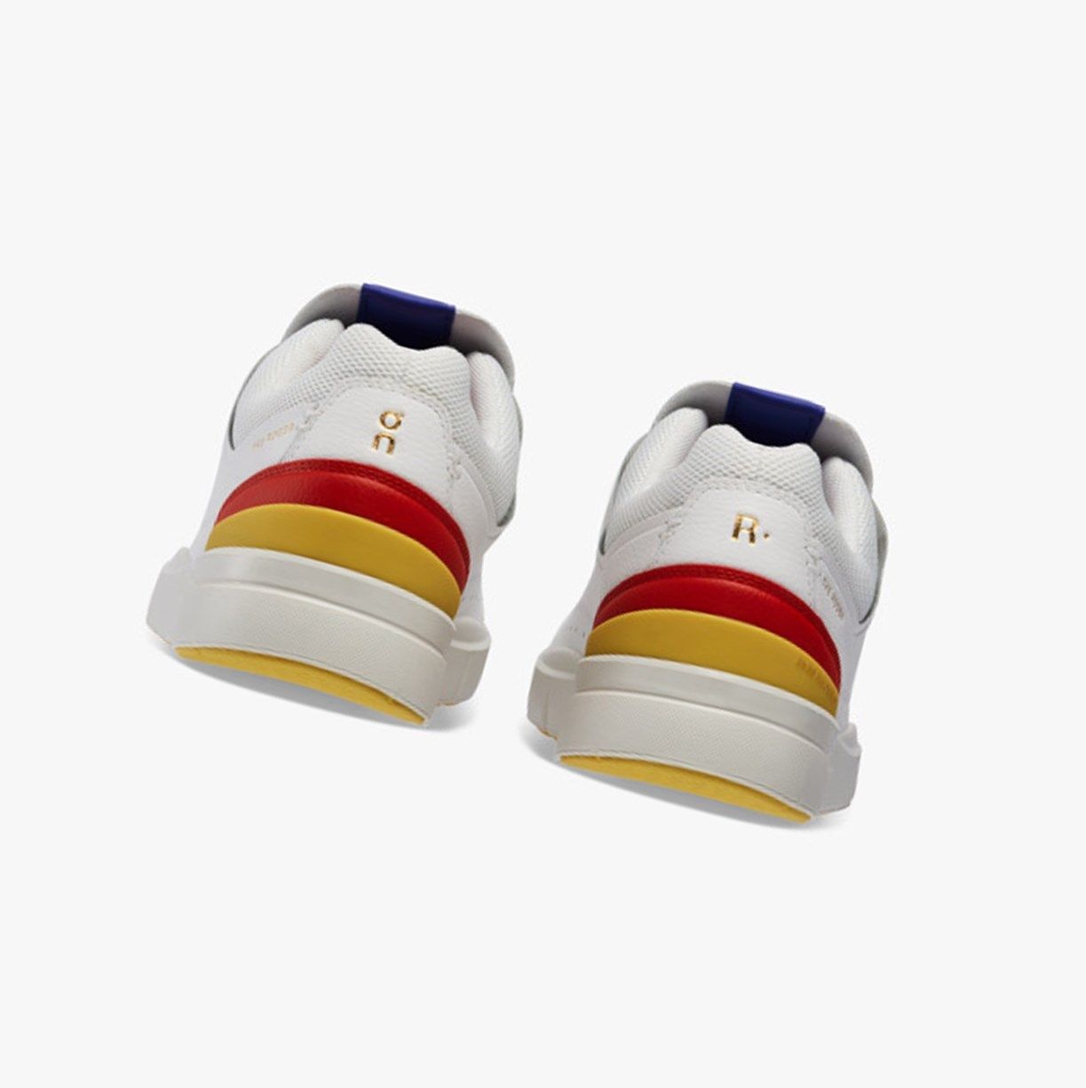 White / Mustard On The Roger Centre Court Men Sneakers | IYAE73195