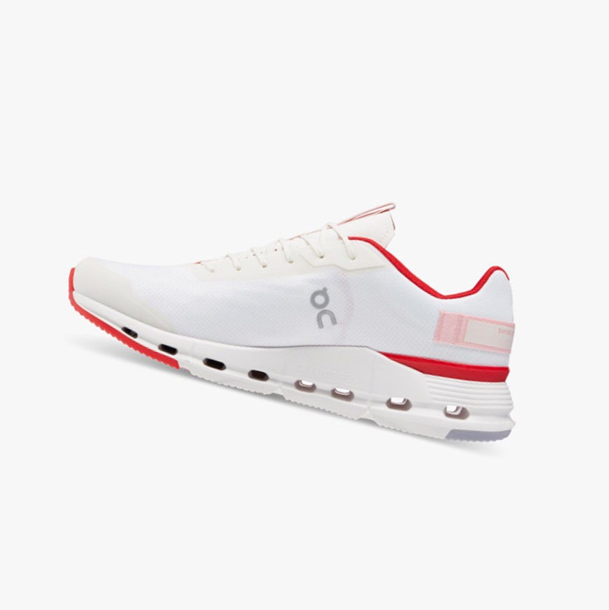 White / Red On Cloudnova Form Men Running Shoes | OFNJ02314