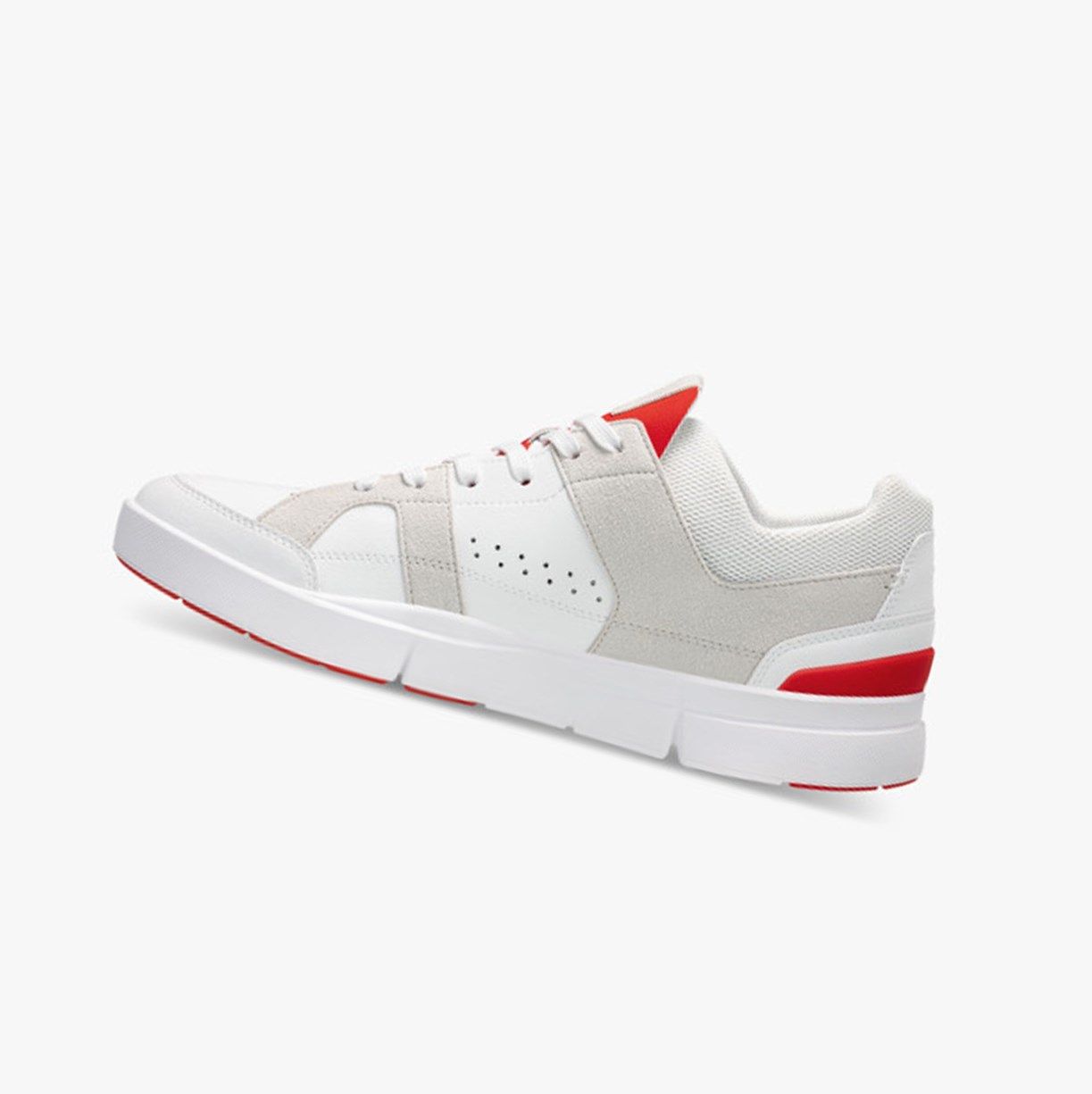 White / Red On The Roger Clubhouse Men Sneakers | GLZY40271