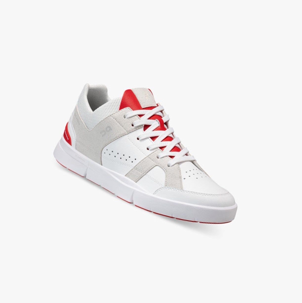 White / Red On The Roger Clubhouse Men Sneakers | GLZY40271